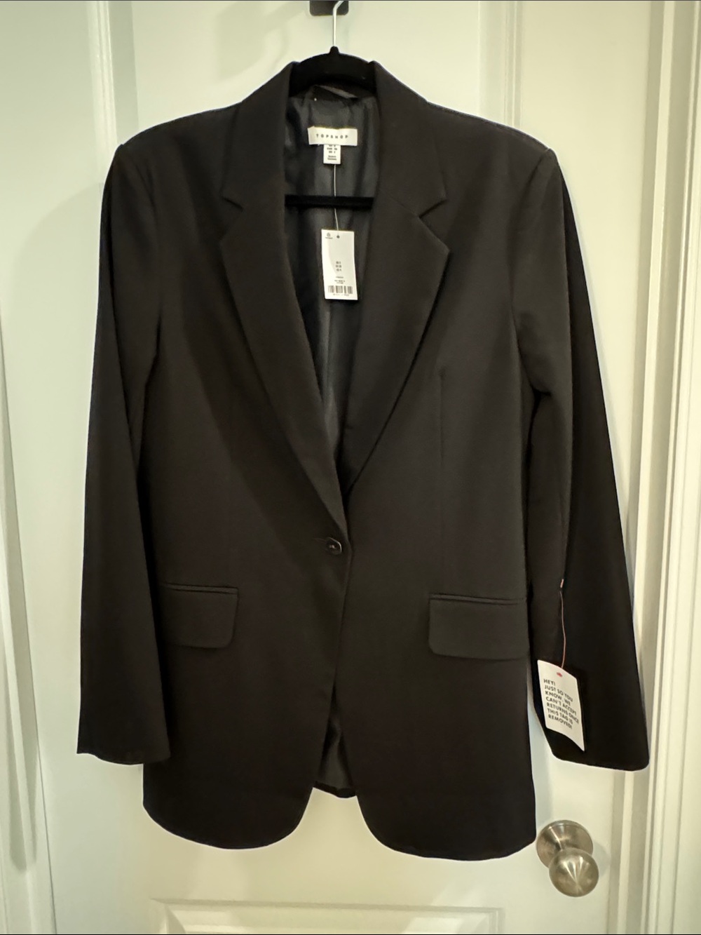 NWT Topshop Single Breasted Long Blazer